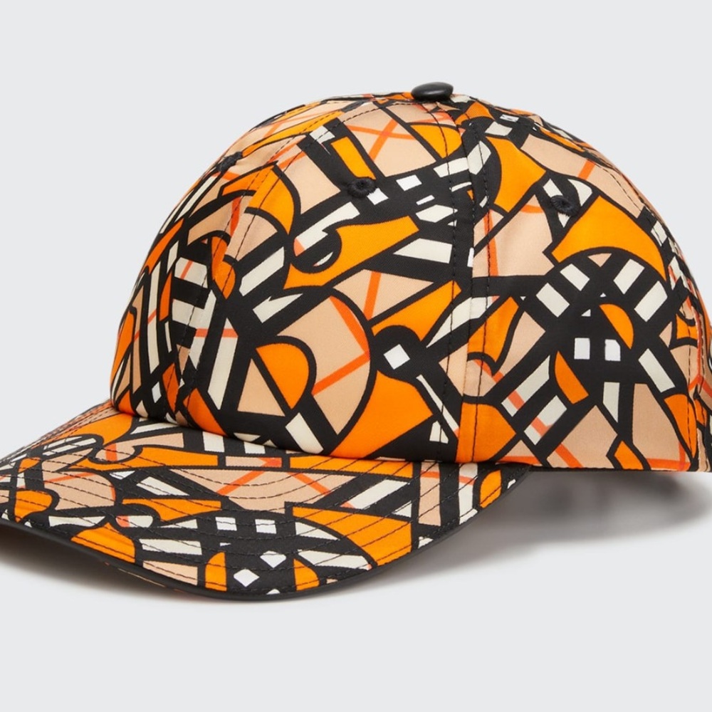 Burberry Monogram Print Baseball Cap Size Large